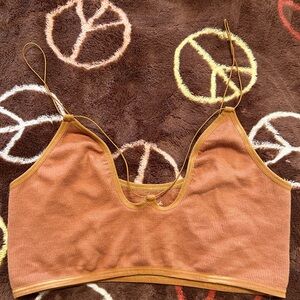 Urban Outfitters Tan Ribbed Bralette